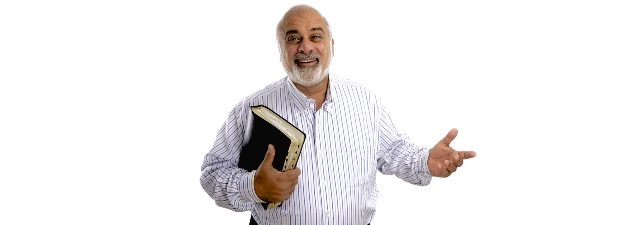 Photo of Gideon Levytam holding a Bible